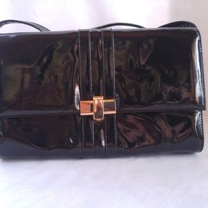 Perfect Holiday handbag! Black patent leather